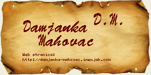 Damjanka Mahovac vizit kartica